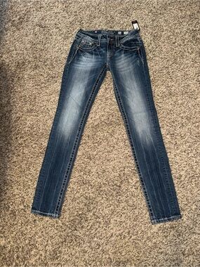 Miss Me Skinny Medium Blue Jeans